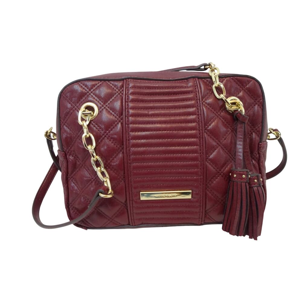 Anne Klein Burgundy Quilted Shoulder Bag